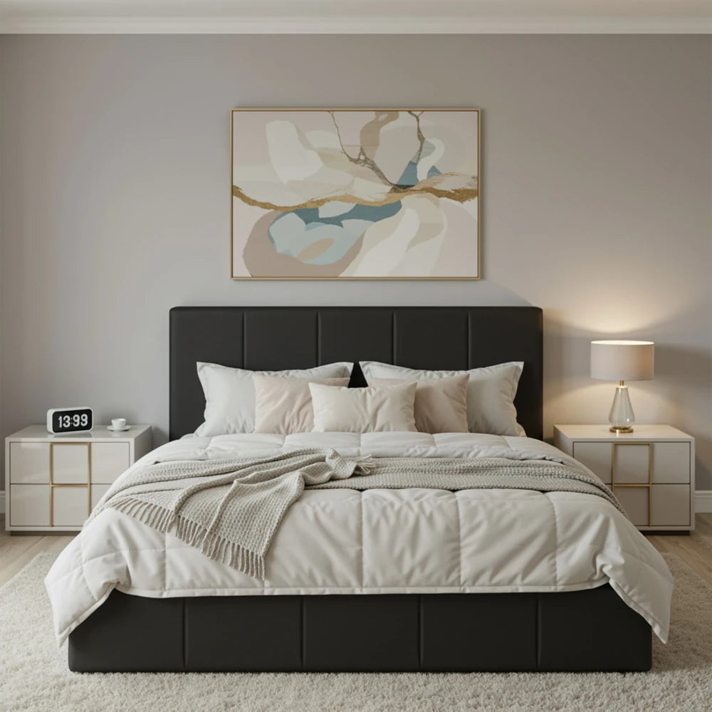 HOOMIC Velvet Platform Bed Frame
