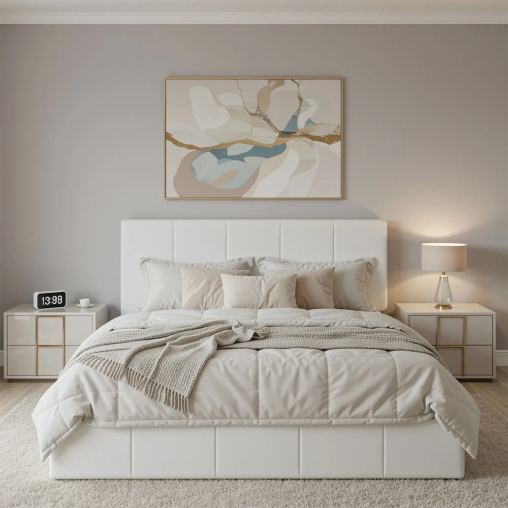 HOOMIC Velvet Platform Bed Frame