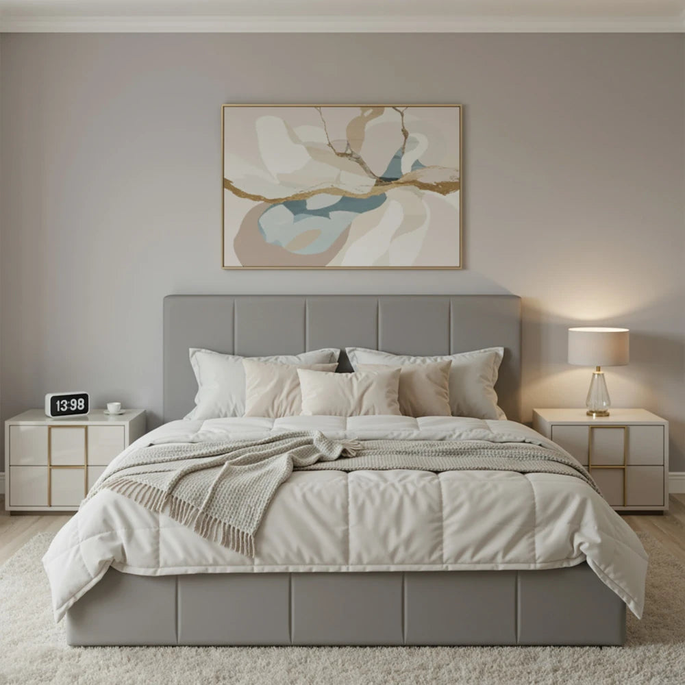HOOMIC Velvet Platform Bed Frame