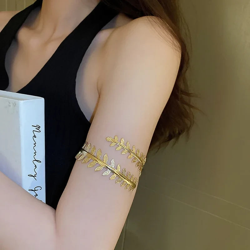 Metal Leaf Arm Cuff