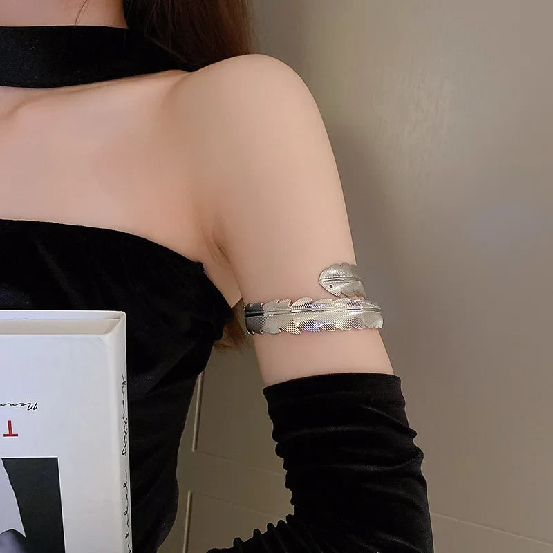 Metal Leaf Arm Cuff
